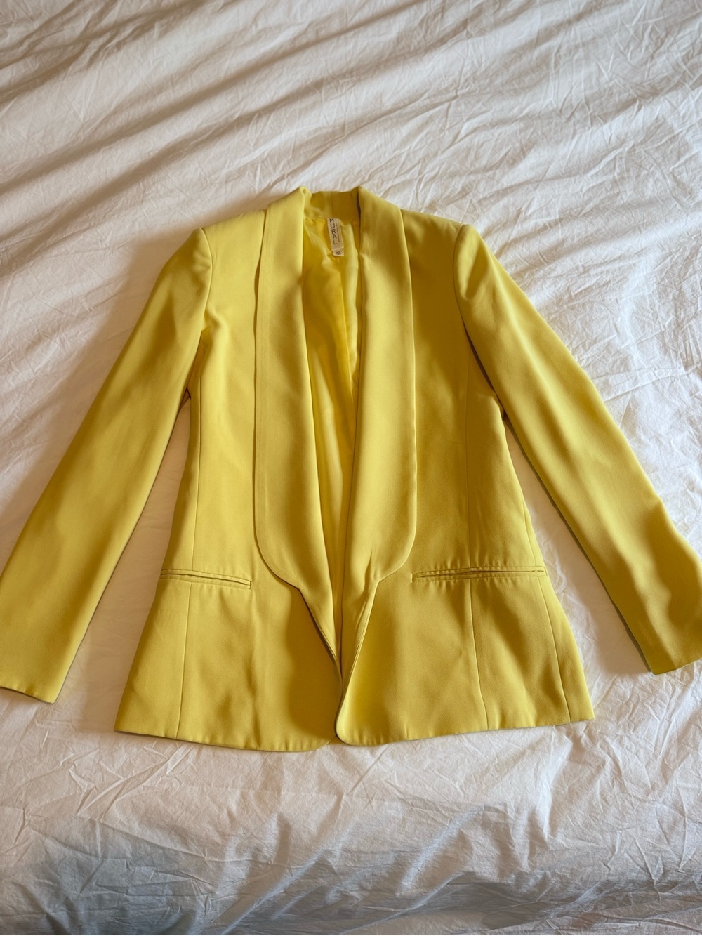 Mural Anthropologie Butter Yellow Blazer XS Lemon Yellow